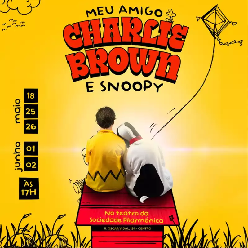 o musical "Meu amigo Charlie Brown e Snoopy" em Juiz de Fora